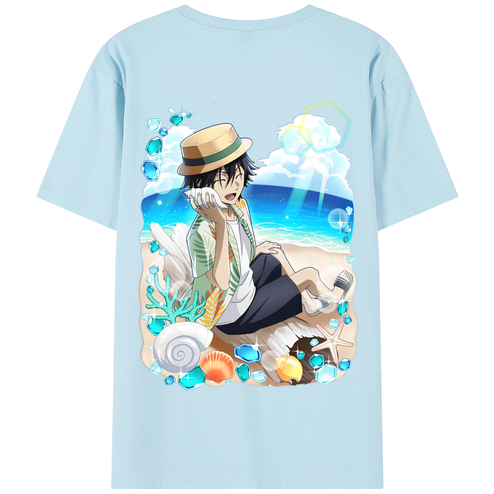（画像用） 文豪ストレイドッグス Bungo Stray Dogs 綿100％半袖Tシャツ（背面プリント）